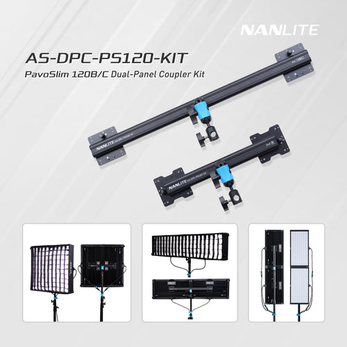 Nanlite PavoSlim 120B/C Dual-Panel Coupler Kit (AS-DPC-PS120-KIT)