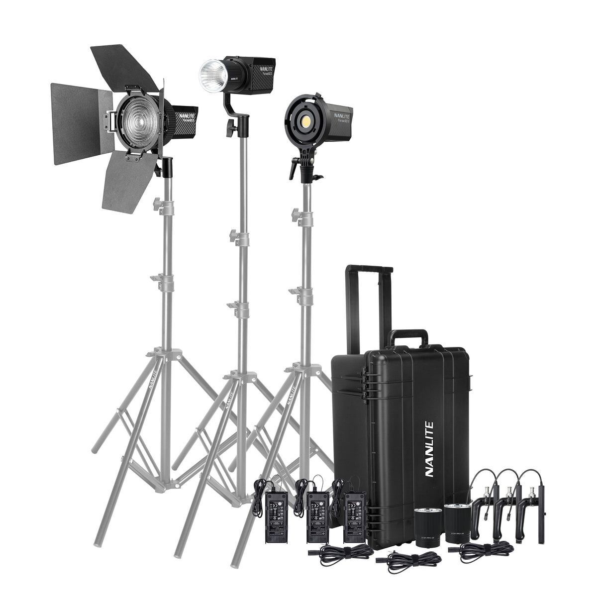 Nanlite Forza 60 II LED Daylight Spot Light 3KIT (Forza 60 II 3KIT-PT)