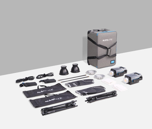 Nanlite FC-300B 2-Light Trolley Case Kit with Light Stand (FC-300B 2KIT-ST-LS)