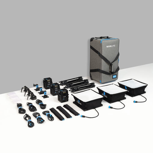 Nanlite PavoSlim 60B 3-Light Trolley Case Kit with Light Stand (PavoSlim 60B 3KIT-LS-ST)