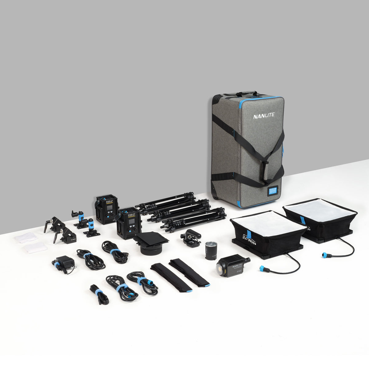 Nanlite PavoSlim 60B+Forza 60BII 3-Light Kit with Light Stand (PavoSlim 60B-Forza 60BII-3KIT-LS-S)