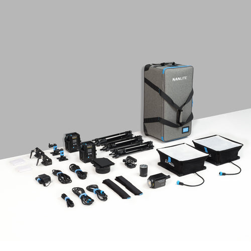 Nanlite PavoSlim 60B+Forza 60BII 3-Light Kit with Light Stand (PavoSlim 60B-Forza 60BII-3KIT-LS-S)