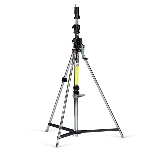 Manfrotto Geared Wind-Up Stand with Safety Release Cable, Chrome Steel 087NW