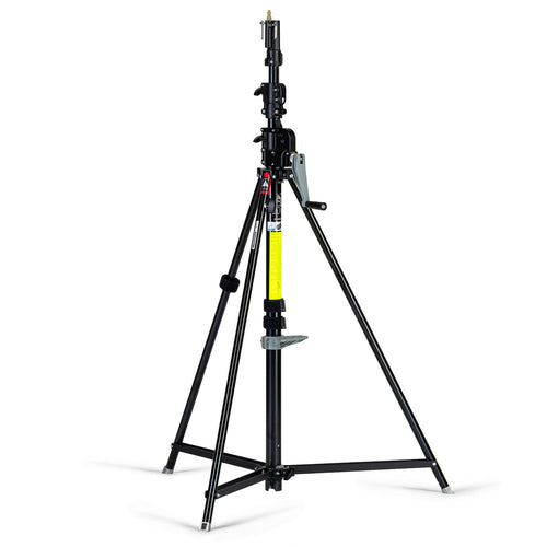 Manfrotto Geared Wind-Up Stand with Safety Release Cable, Black Chrome 087NWB