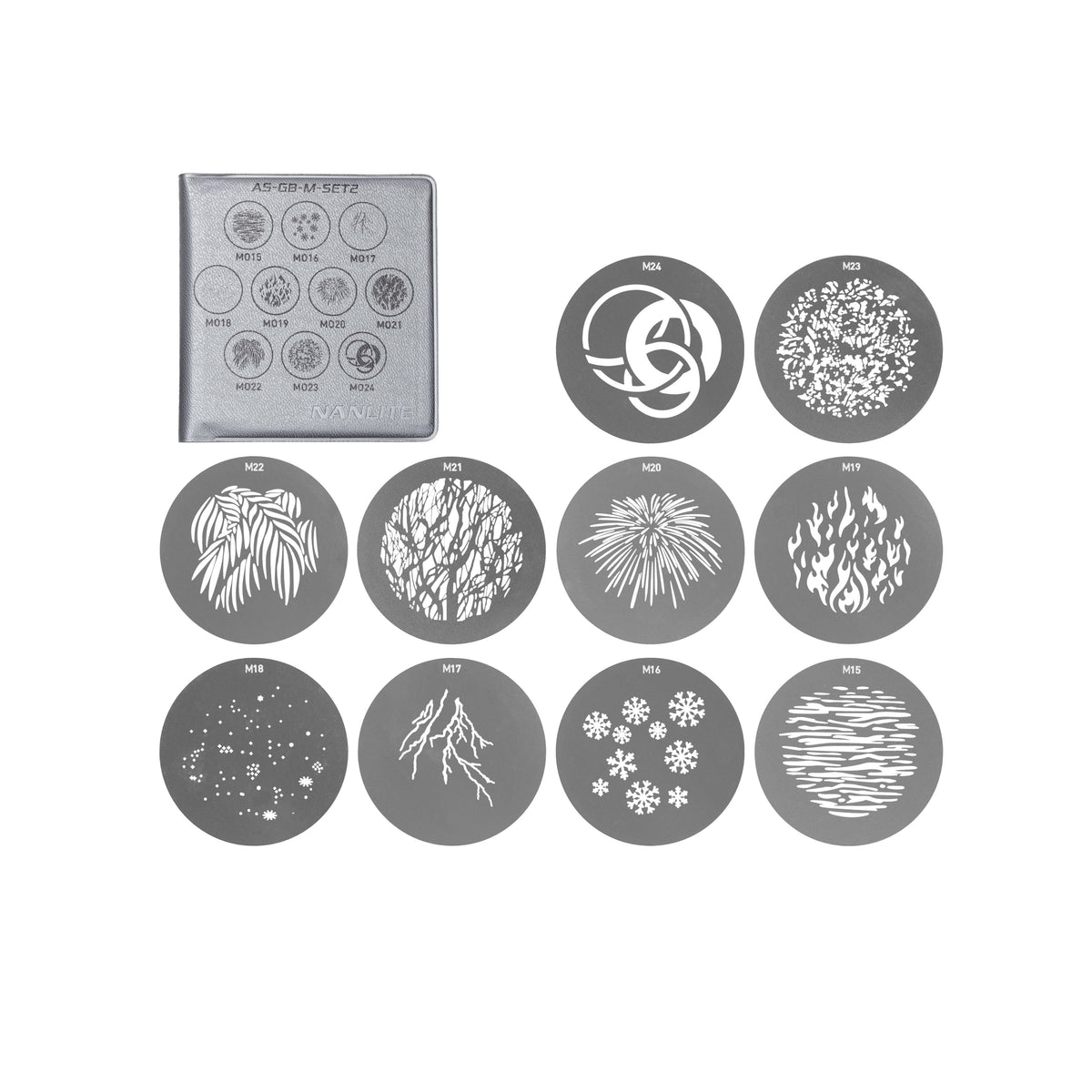 Nanlite GOBO Size M Set 2 (10pcs in one set) (AS-GB-M-SET2)