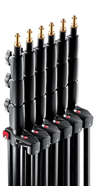 Manfrotto 3 Pack Master Lighting Stand, Aluminium, Air Cushioned Black 1004BAC-3 - view 6