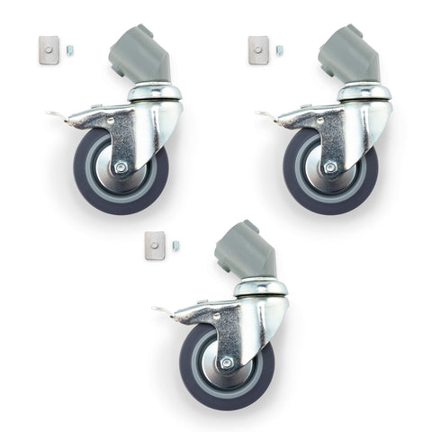 Manfrotto Wheel Set of 3 75mm with brakes and adapter for legs 110 - view 3