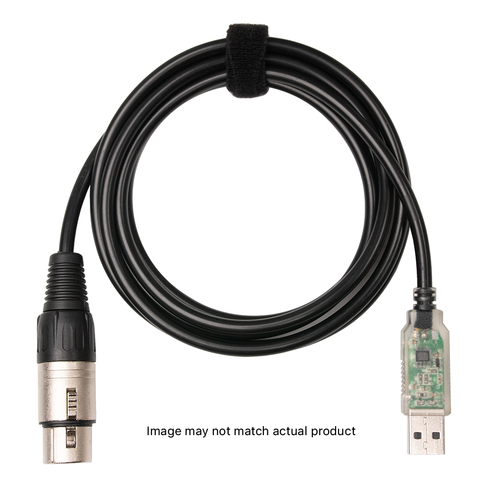 LiteGear USB A Male to 5 Pin Female XLR, Updater Cable, 6ft